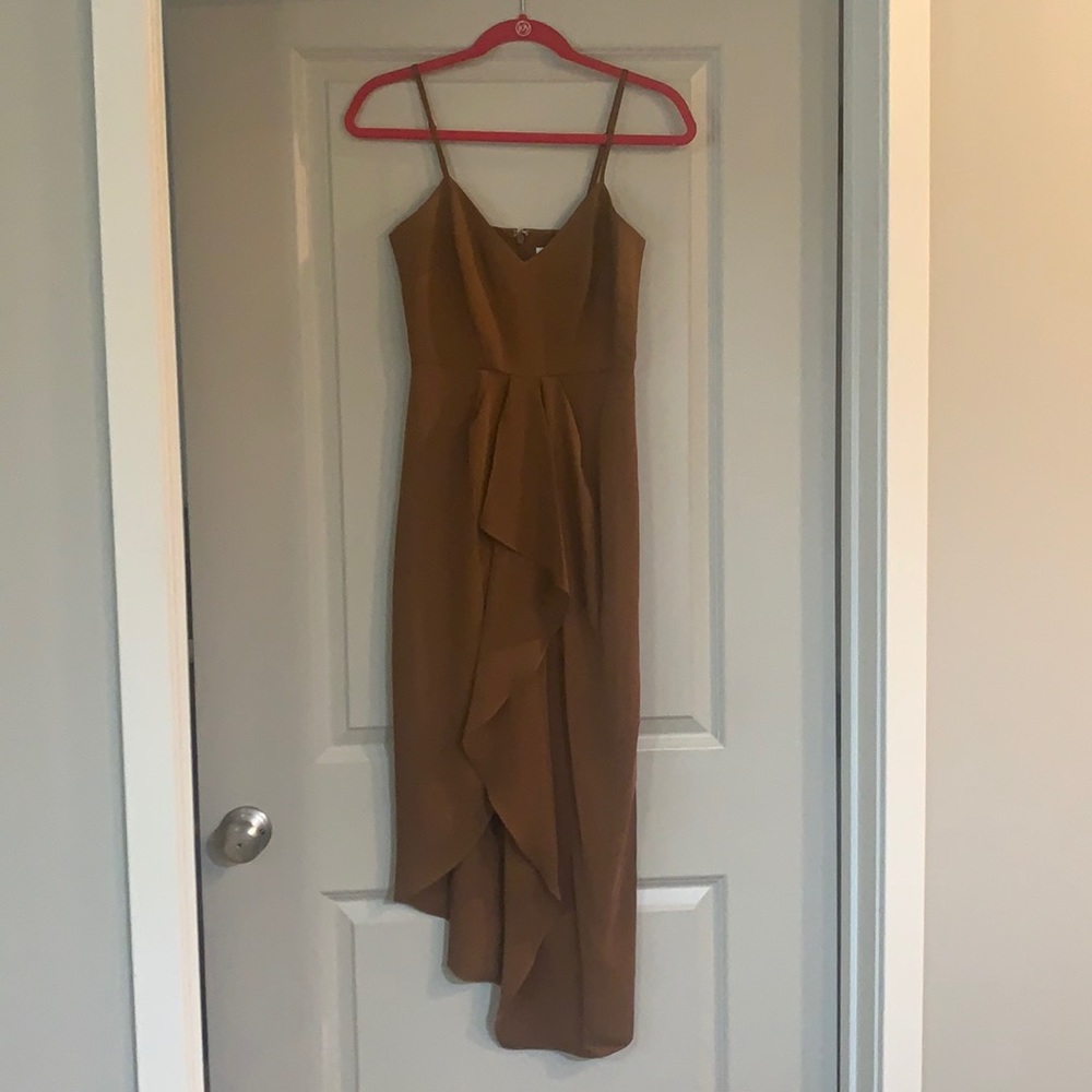 Gianni Bini brown spaghetti strap dress